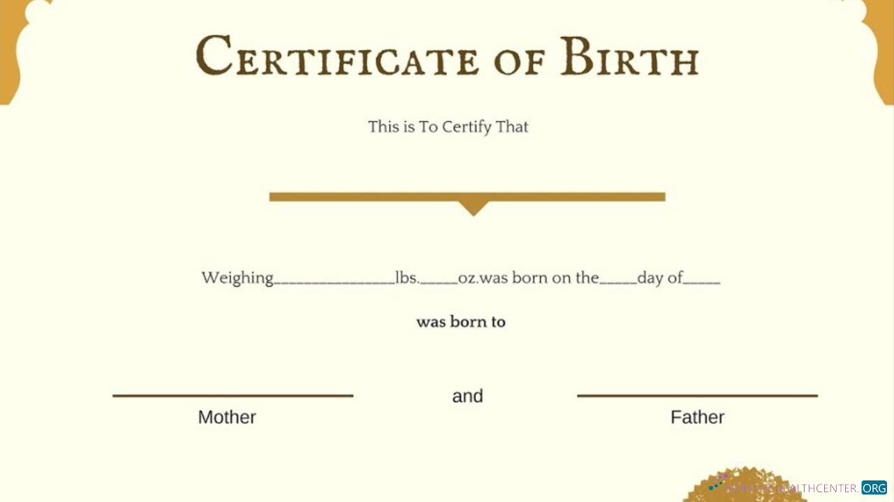 Download Birth certification Photoshop template